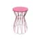 18" Pink Metal Outdoor Stool by Ashland®